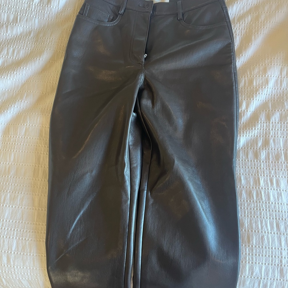 Wilfred Brown Leather Pants